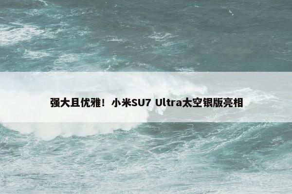 强大且优雅！小米SU7 Ultra太空银版亮相