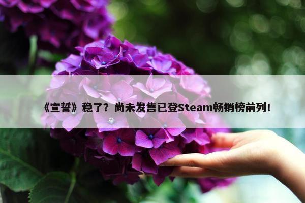 《宣誓》稳了？尚未发售已登Steam畅销榜前列！