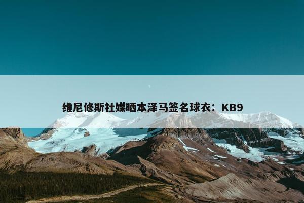 维尼修斯社媒晒本泽马签名球衣：KB9