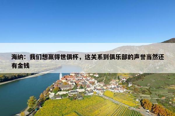 海纳：我们想赢得世俱杯，这关系到俱乐部的声誉当然还有金钱