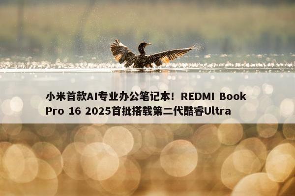 小米首款AI专业办公笔记本！REDMI Book Pro 16 2025首批搭载第二代酷睿Ultra