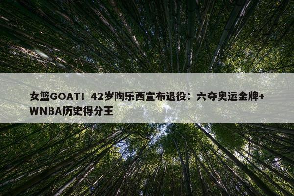 女篮GOAT！42岁陶乐西宣布退役：六夺奥运金牌+WNBA历史得分王