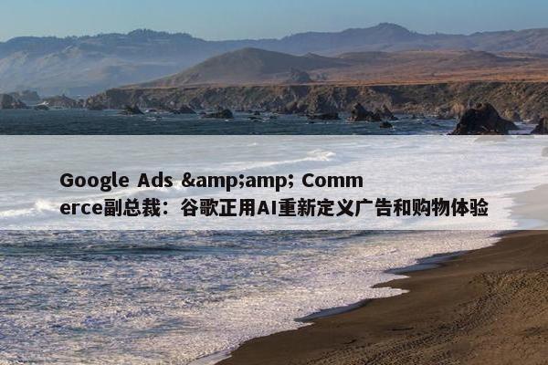 Google Ads &amp; Commerce副总裁：谷歌正用AI重新定义广告和购物体验