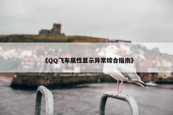 《QQ飞车属性显示异常综合指南》