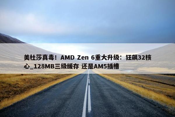 美杜莎真毒！AMD Zen 6重大升级：狂飙32核心_128MB三级缓存 还是AM5插槽