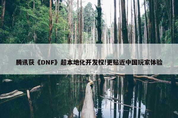 腾讯获《DNF》超本地化开发权!更贴近中国玩家体验