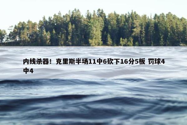 内线杀器！克里斯半场11中6砍下16分5板 罚球4中4