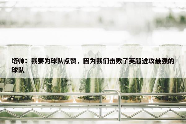 塔帅：我要为球队点赞，因为我们击败了英超进攻最强的球队