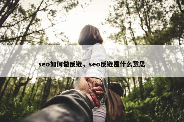 seo如何做反链，seo反链是什么意思