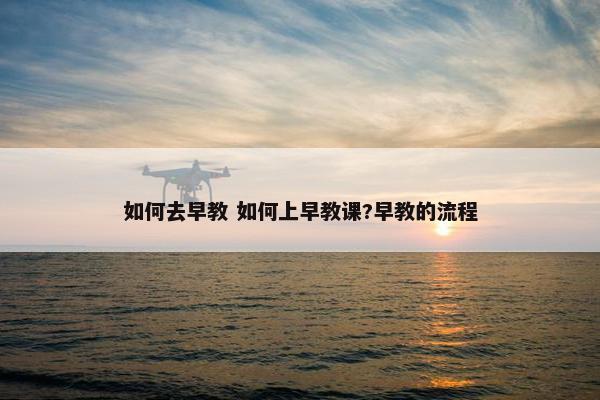 如何去早教 如何上早教课?早教的流程