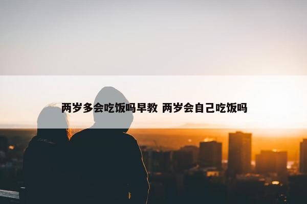 两岁多会吃饭吗早教 两岁会自己吃饭吗