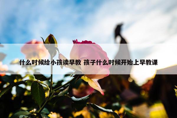 什么时候给小孩读早教 孩子什么时候开始上早教课