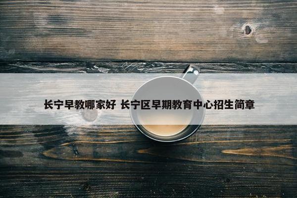 长宁早教哪家好 长宁区早期教育中心招生简章