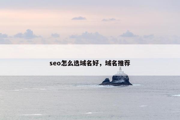 seo怎么选域名好，域名推荐