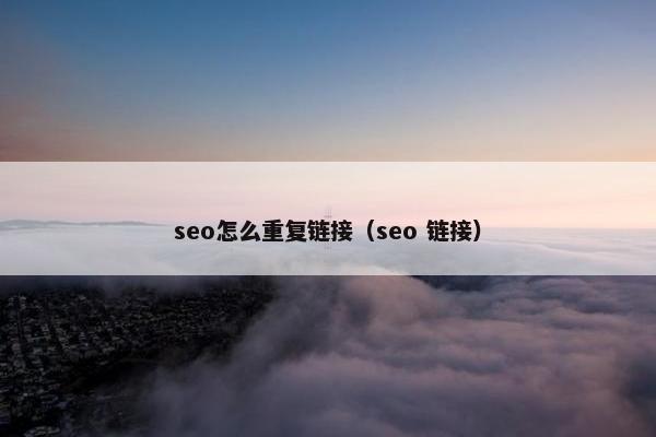 seo怎么重复链接（seo 链接）