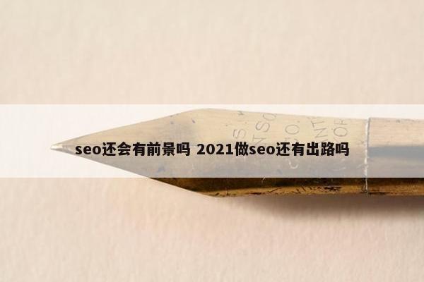 seo还会有前景吗 2021做seo还有出路吗