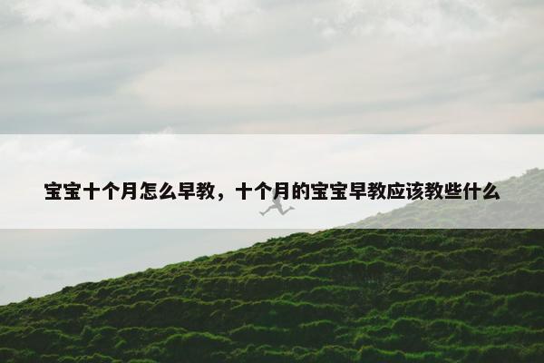 宝宝十个月怎么早教，十个月的宝宝早教应该教些什么