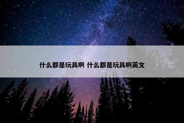 什么都是玩具啊 什么都是玩具啊英文