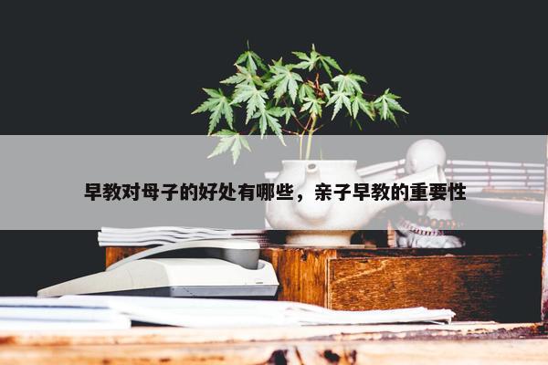 早教对母子的好处有哪些，亲子早教的重要性