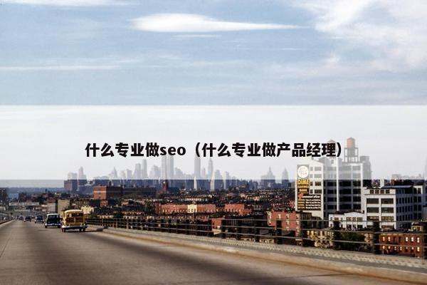 什么专业做seo（什么专业做产品经理）