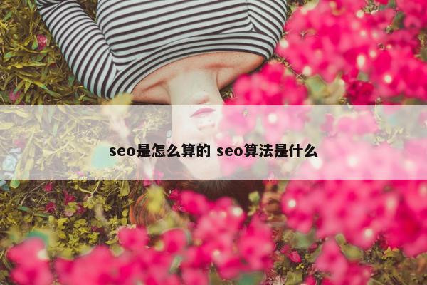 seo是怎么算的 seo算法是什么