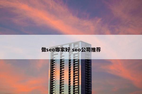 做seo哪家好 seo公司推荐