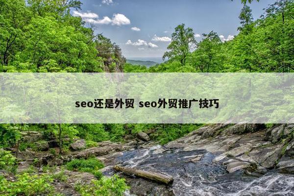 seo还是外贸 seo外贸推广技巧