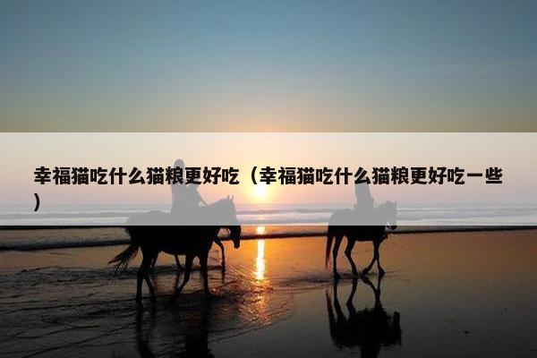 幸福猫吃什么猫粮更好吃（幸福猫吃什么猫粮更好吃一些）