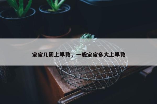 宝宝几周上早教，一般宝宝多大上早教