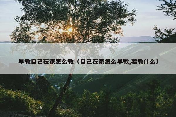 早教自己在家怎么教（自己在家怎么早教,要教什么）