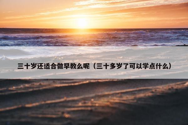 三十岁还适合做早教么呢（三十多岁了可以学点什么）