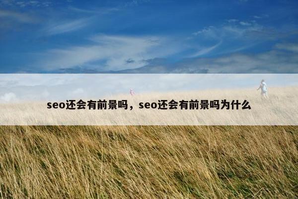 seo还会有前景吗，seo还会有前景吗为什么