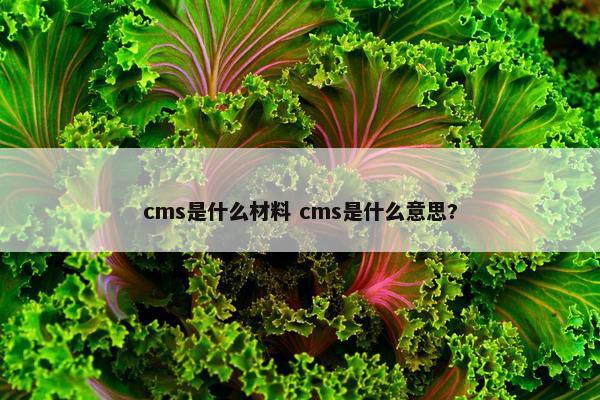 cms是什么材料 cms是什么意思?