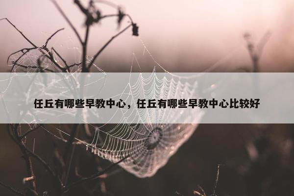 任丘有哪些早教中心，任丘有哪些早教中心比较好