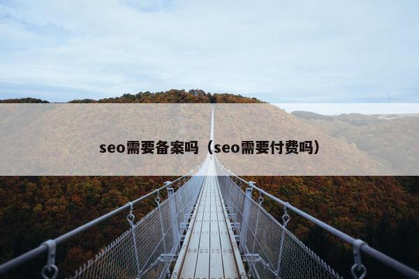 seo需要备案吗（seo需要付费吗）