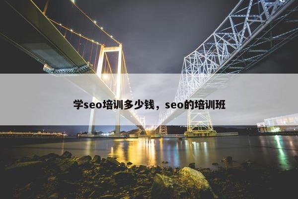 学seo培训多少钱，seo的培训班