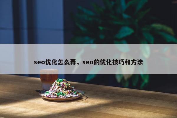 seo优化怎么弄，seo的优化技巧和方法