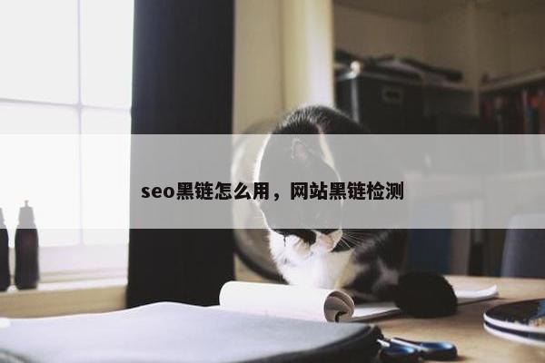 seo黑链怎么用，网站黑链检测