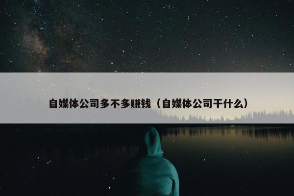 自媒体公司多不多赚钱（自媒体公司干什么）