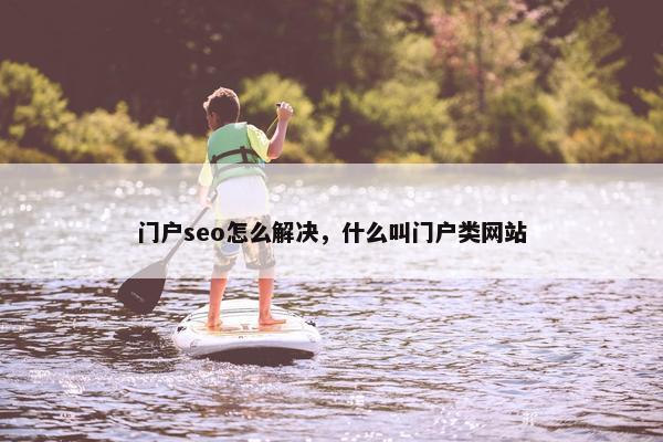 门户seo怎么解决，什么叫门户类网站