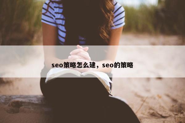 seo策略怎么建，seo的策略