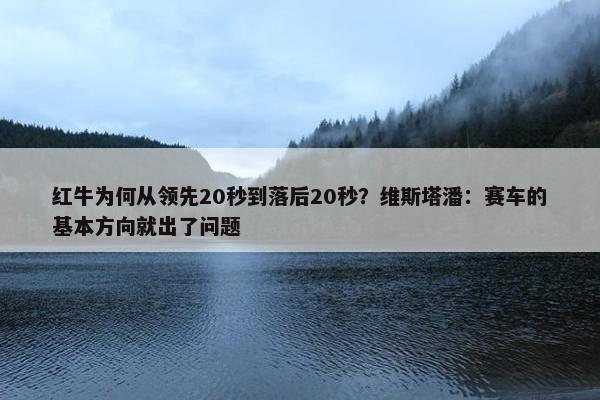 红牛为何从领先20秒到落后20秒？维斯塔潘：赛车的基本方向就出了问题