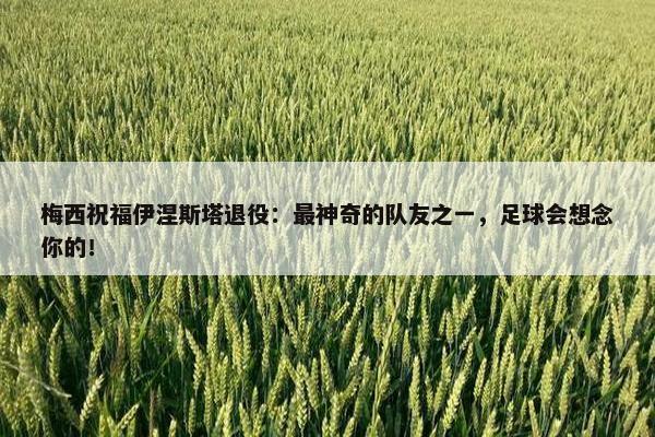 梅西祝福伊涅斯塔退役：最神奇的队友之一，足球会想念你的！