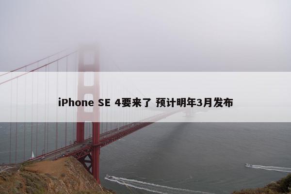 iPhone SE 4要来了 预计明年3月发布