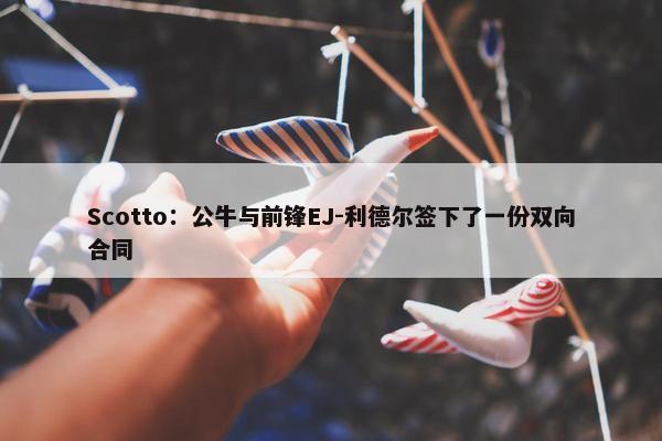 Scotto：公牛与前锋EJ-利德尔签下了一份双向合同