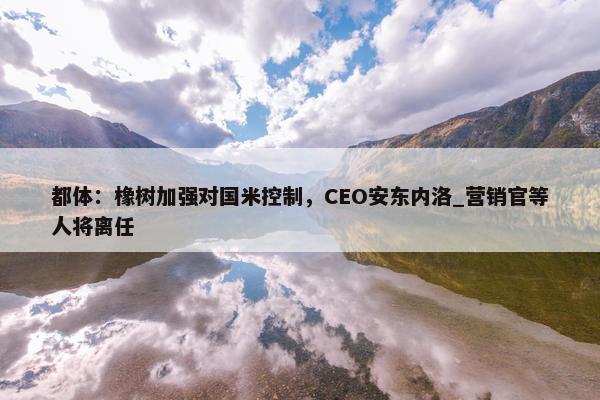 都体：橡树加强对国米控制，CEO安东内洛_营销官等人将离任