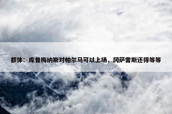 都体：库普梅纳斯对帕尔马可以上场，冈萨雷斯还得等等