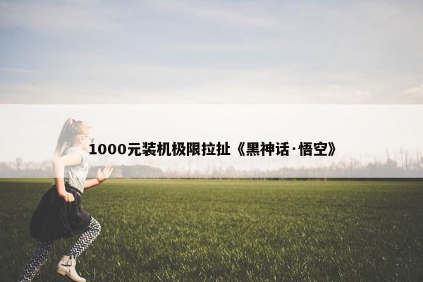 1000元装机极限拉扯《黑神话·悟空》