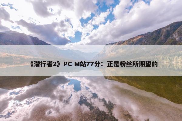 《潜行者2》PC M站77分：正是粉丝所期望的