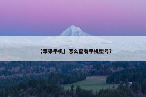 【苹果手机】怎么查看手机型号？